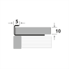 К 10 НСП(304).2700.001 Профиль окантовочный, полированная сталь AiSi 304, длина 2700 мм